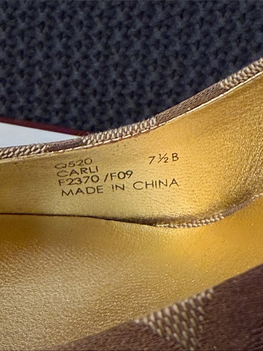 Coach Tan/Brown Signature Canvas Studded Platform Pumps -425 - Picture 10 of 10